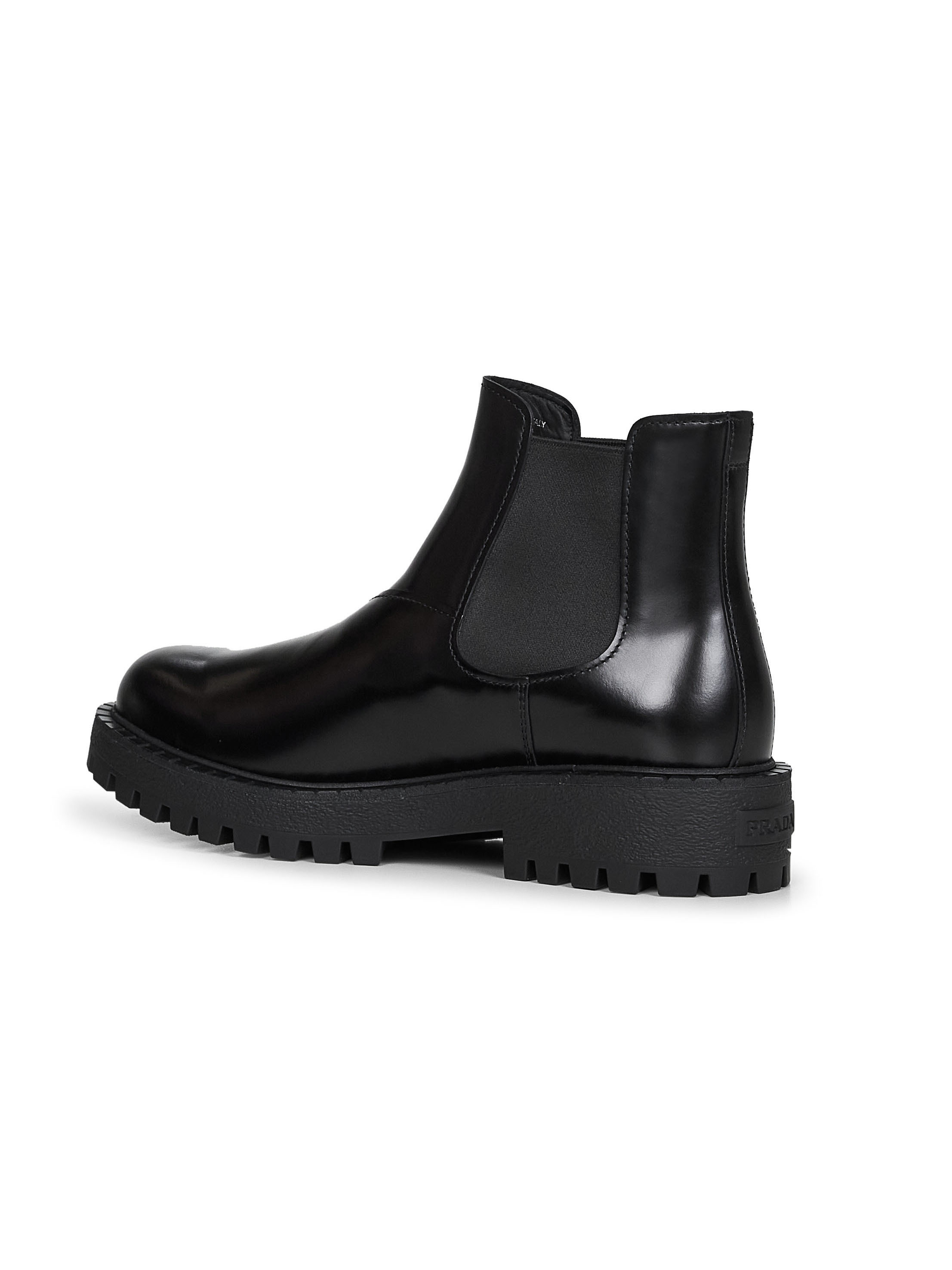 Prada Leather Chelsea Boots
