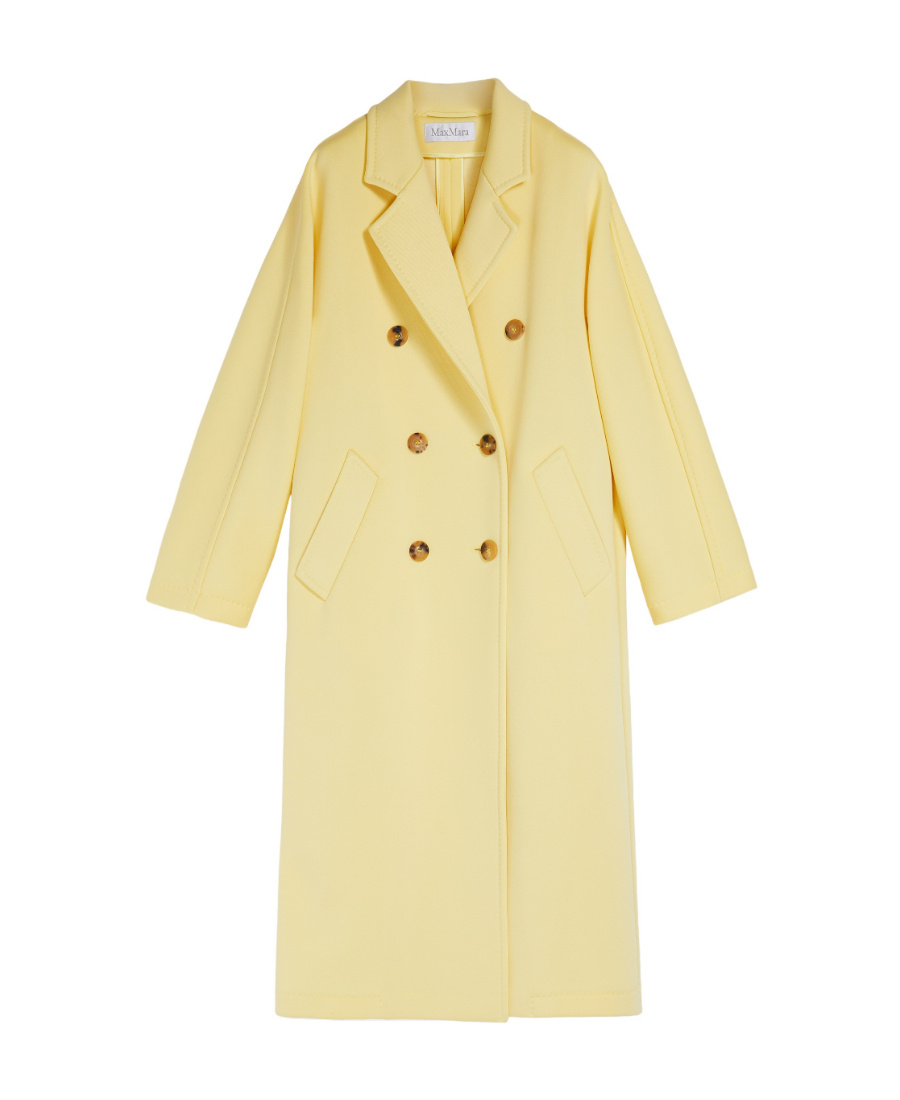 Max Mara Double-breasted Coat In Yellow