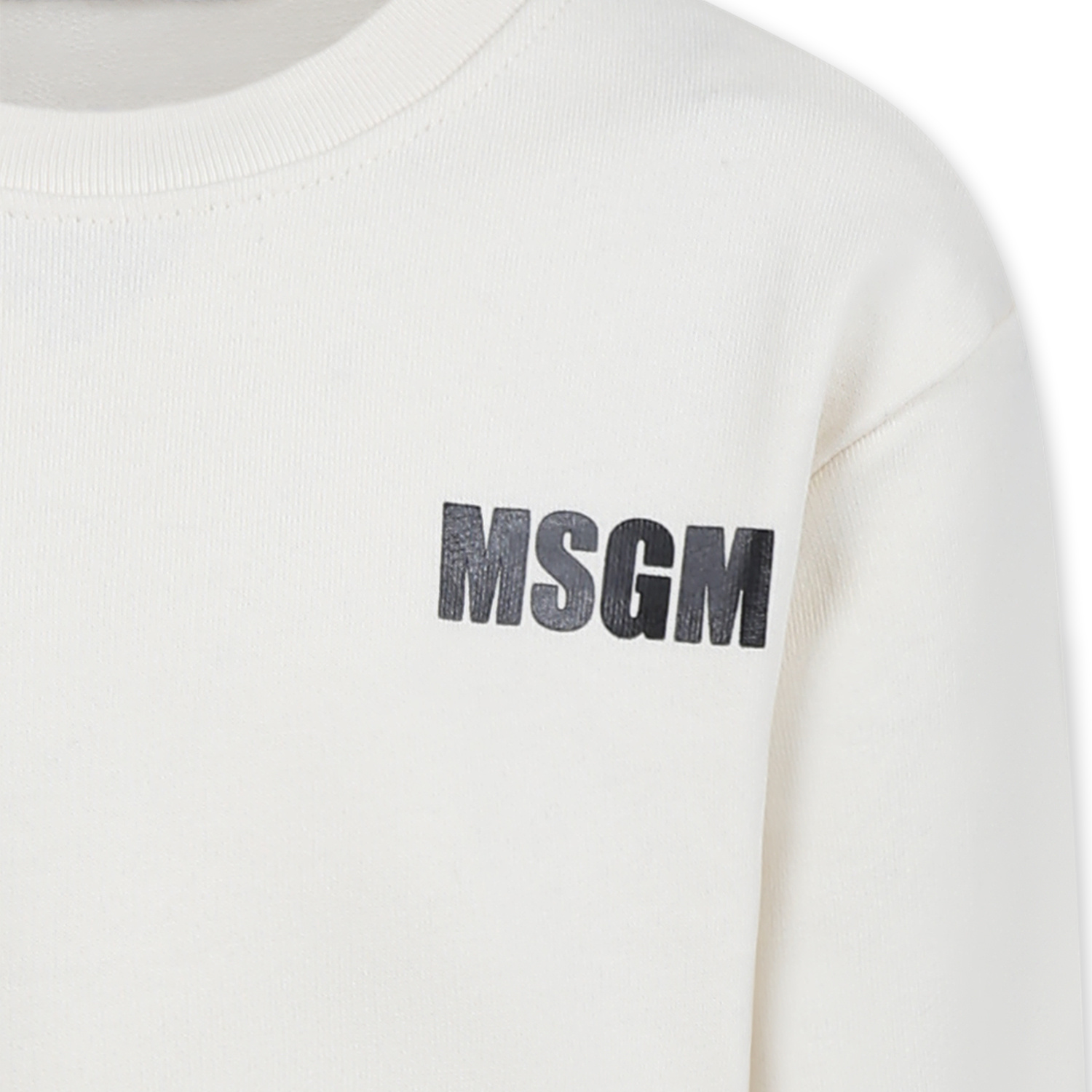 MSGM LOGO-PRINT COTTON SWEATSHIRT
