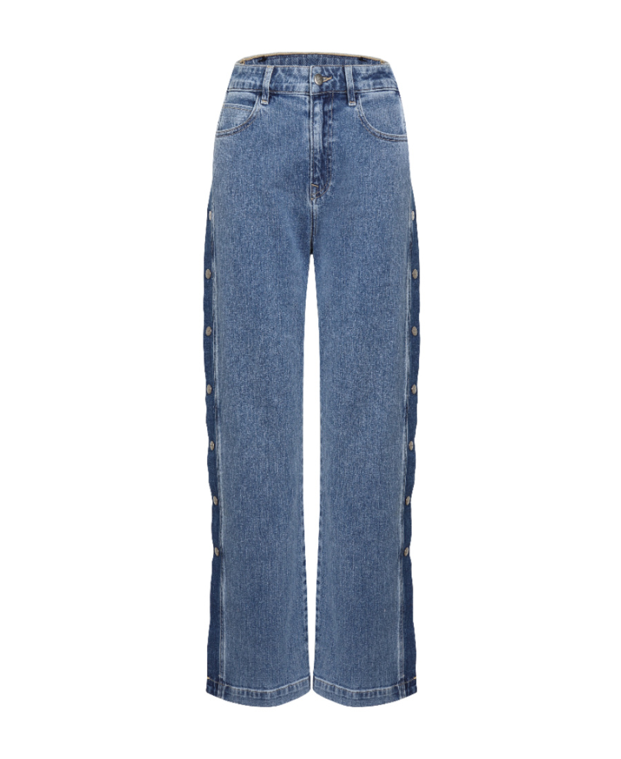 Liuregali Baggy Wide-legged Jeans In Blue