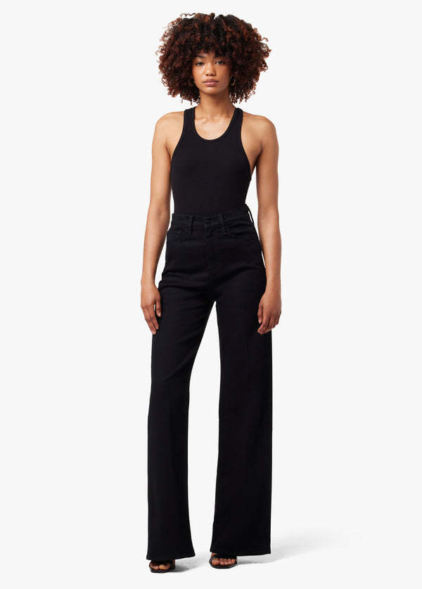 Joe's Jeans Petite High Rise Wide Leg In Black