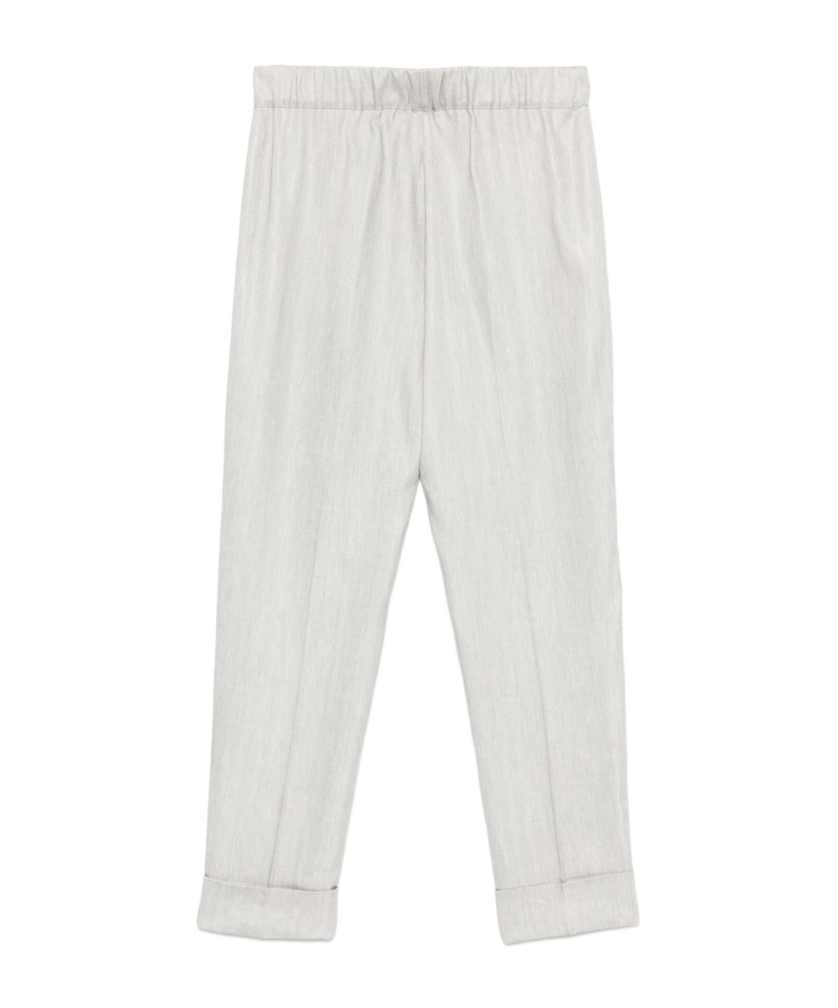 D Exterior D.exterior Light Grey Trousers With Elasticated Waistband