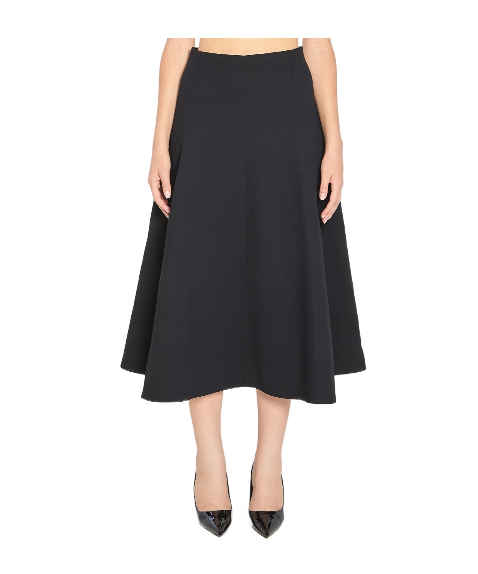 Jacquemus Flared Maxi Skirt In Black
