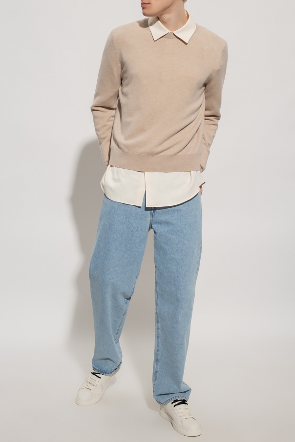 The Row Benji Long-sleeved Pullover In Nude