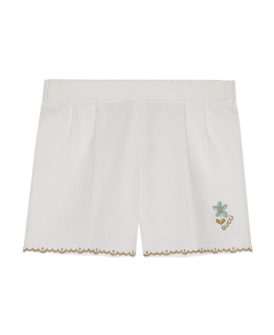 Gucci Fine Cotton Bermuda Shorts In White
