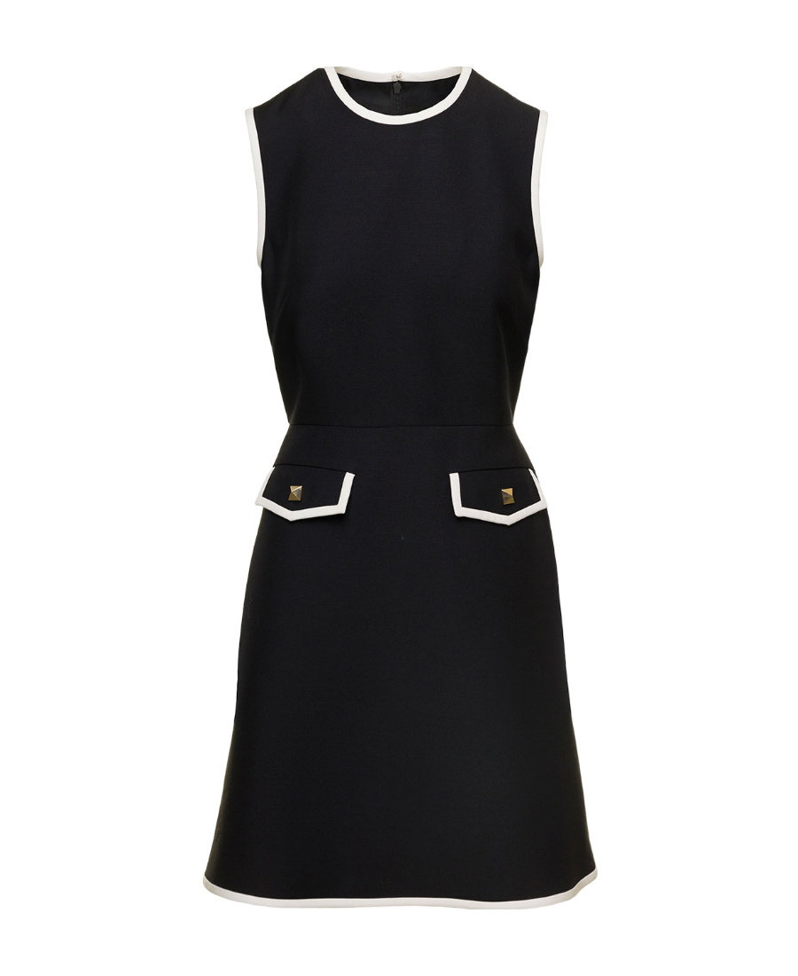 Valentino Roman Stud Sleeveless Dress In Black