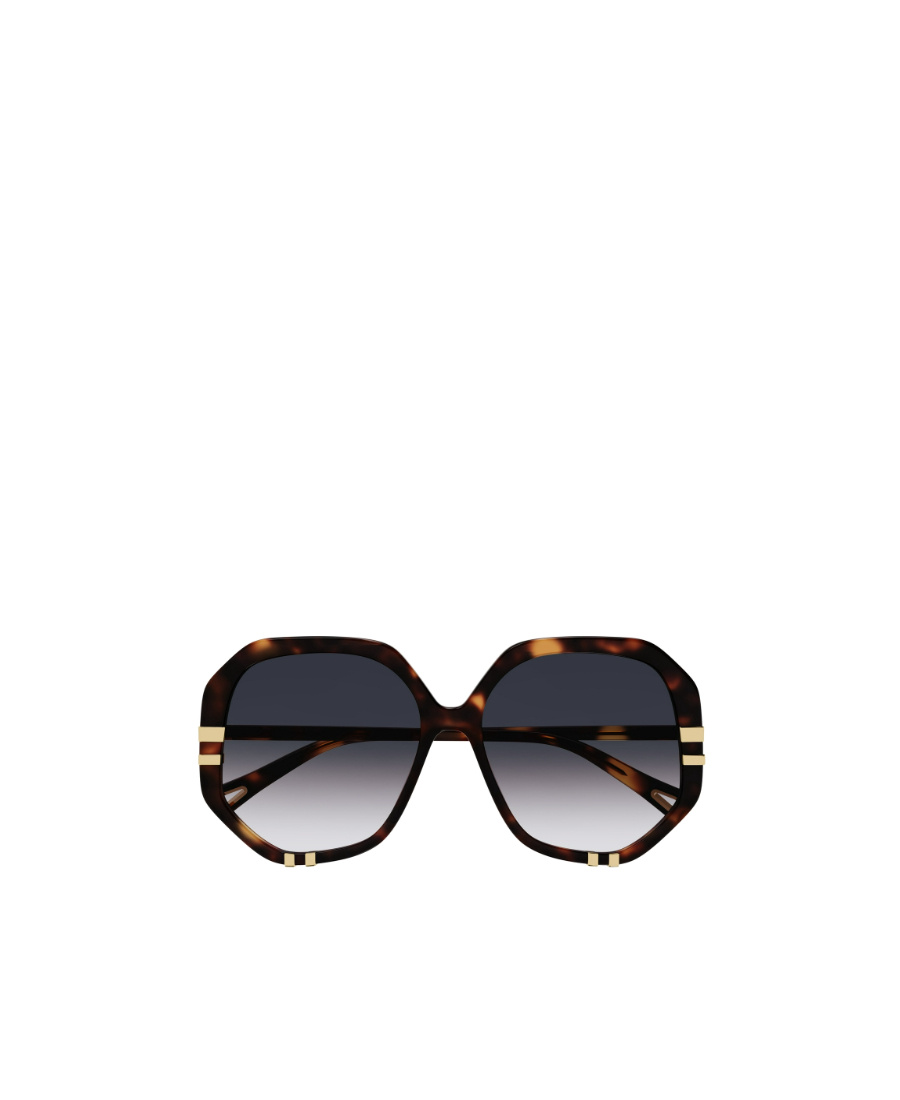 Chloé Logo Logo Sunglasses In Black