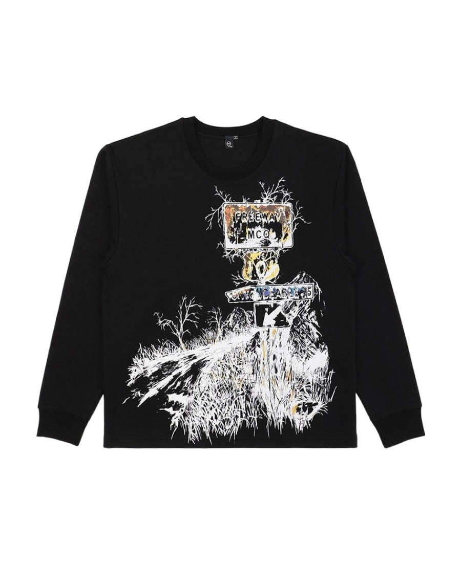 Mcq By Alexander Mcqueen Logo Printed Sweater In Black
