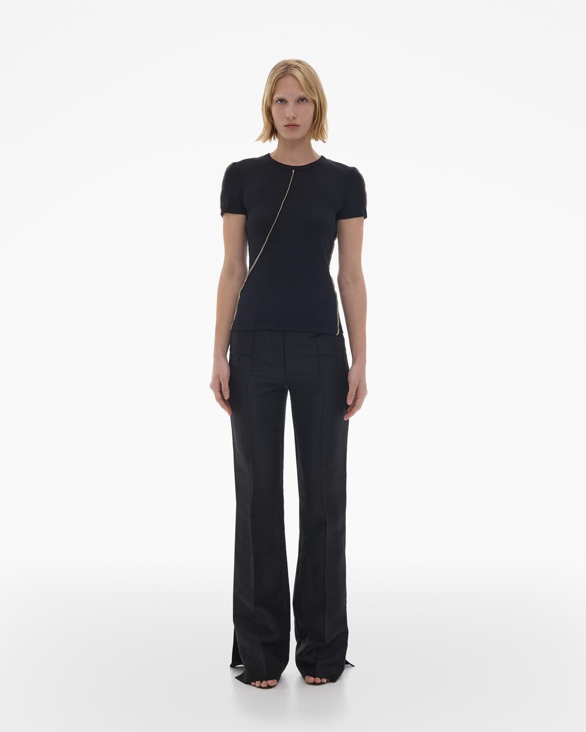 Helmut Lang Twist Cotton T-shirt In Black