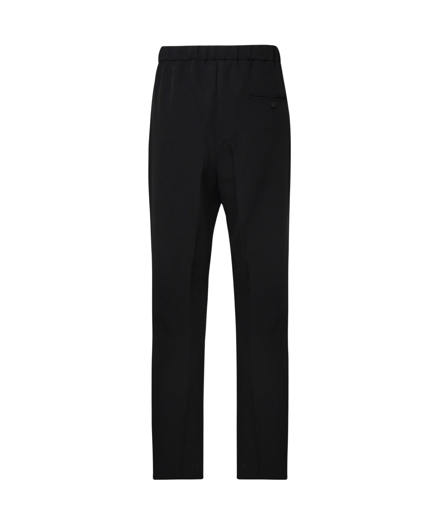 Hevo Wool Torrechianca Pants With Back Drawstring In Black