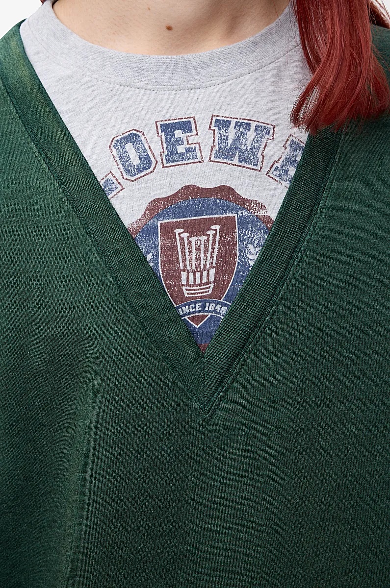 Loewe Loose Fit T-shirt In Cotton Blend In Green