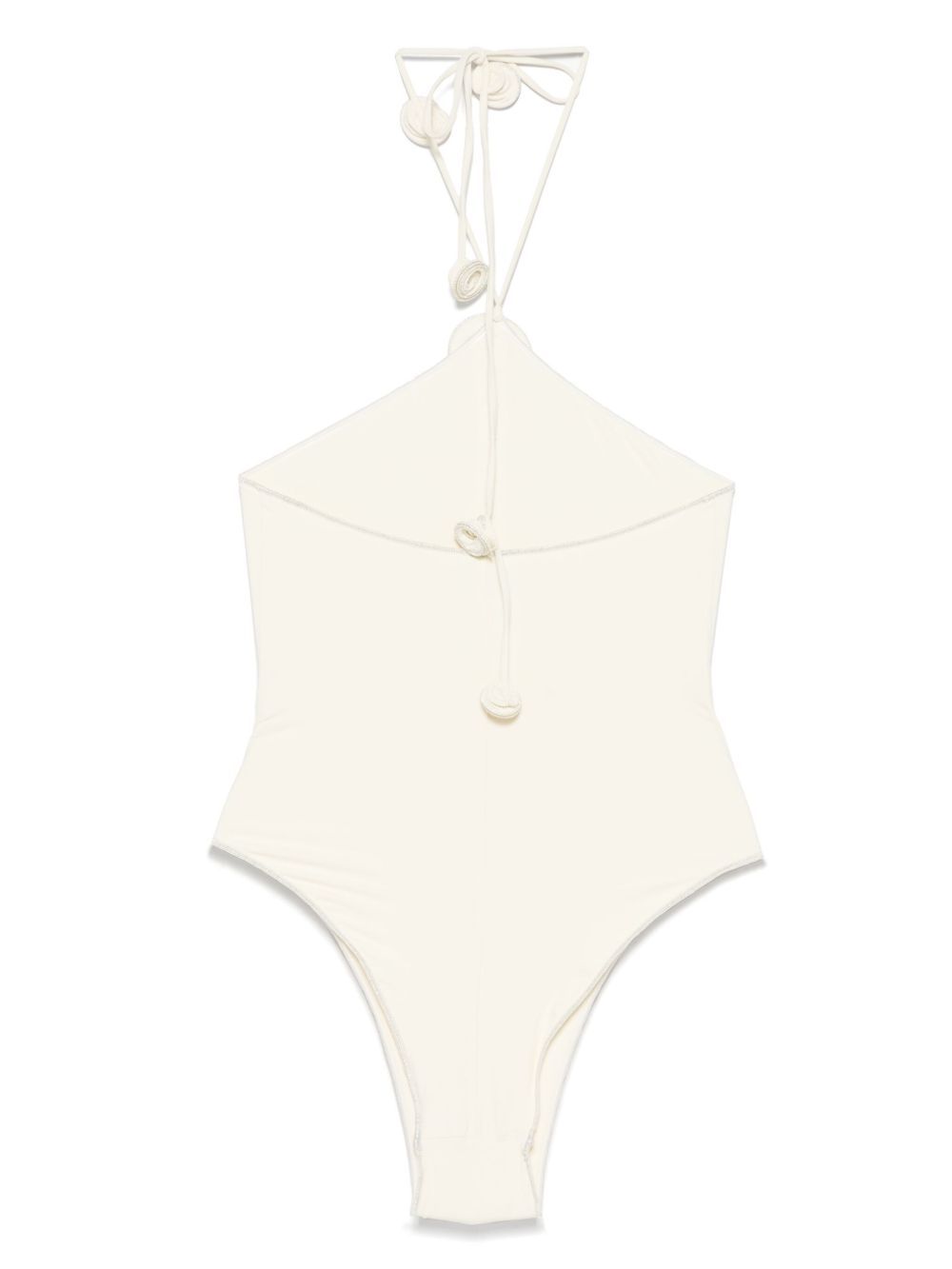 La Reveche White Flower-detailing Swimsuit In Pink