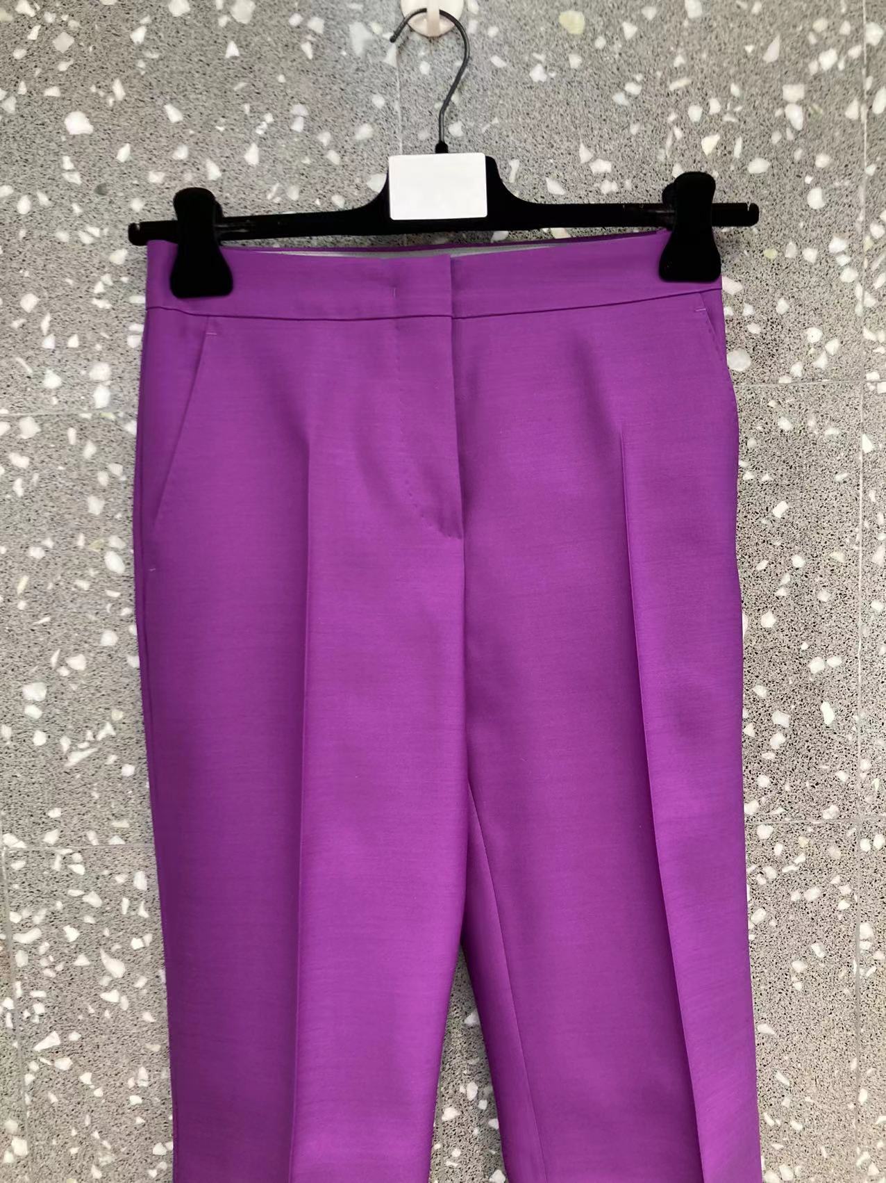 Max Mara Straight Casual Pants In Red
