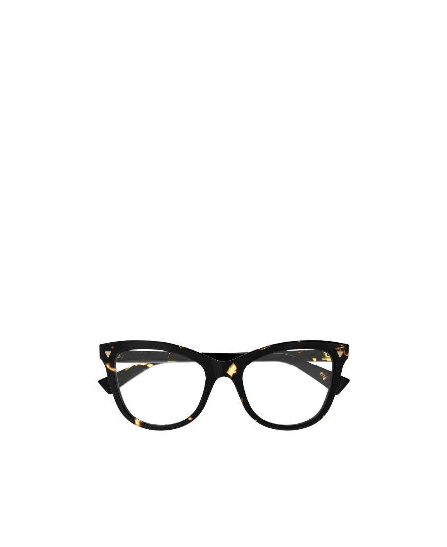Bottega Veneta Cat's Eye Frame Flat Lens In Black