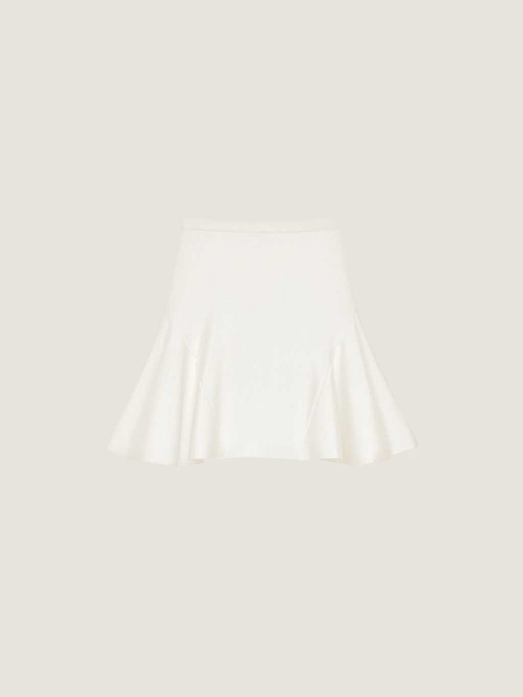 Givenchy Flared Mini Skirt In Wool Viscose In White