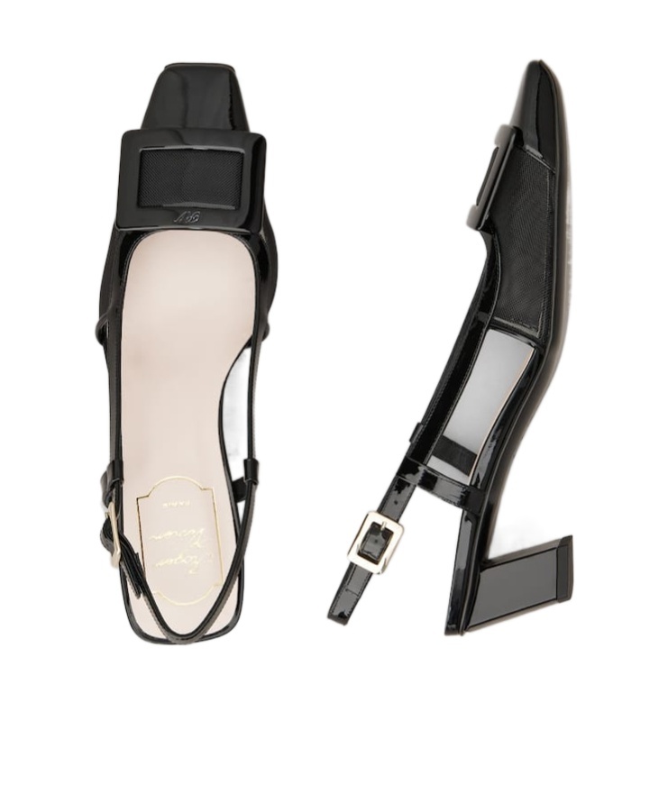 Roger Vivier Dcollet Slingback Mesh In Black
