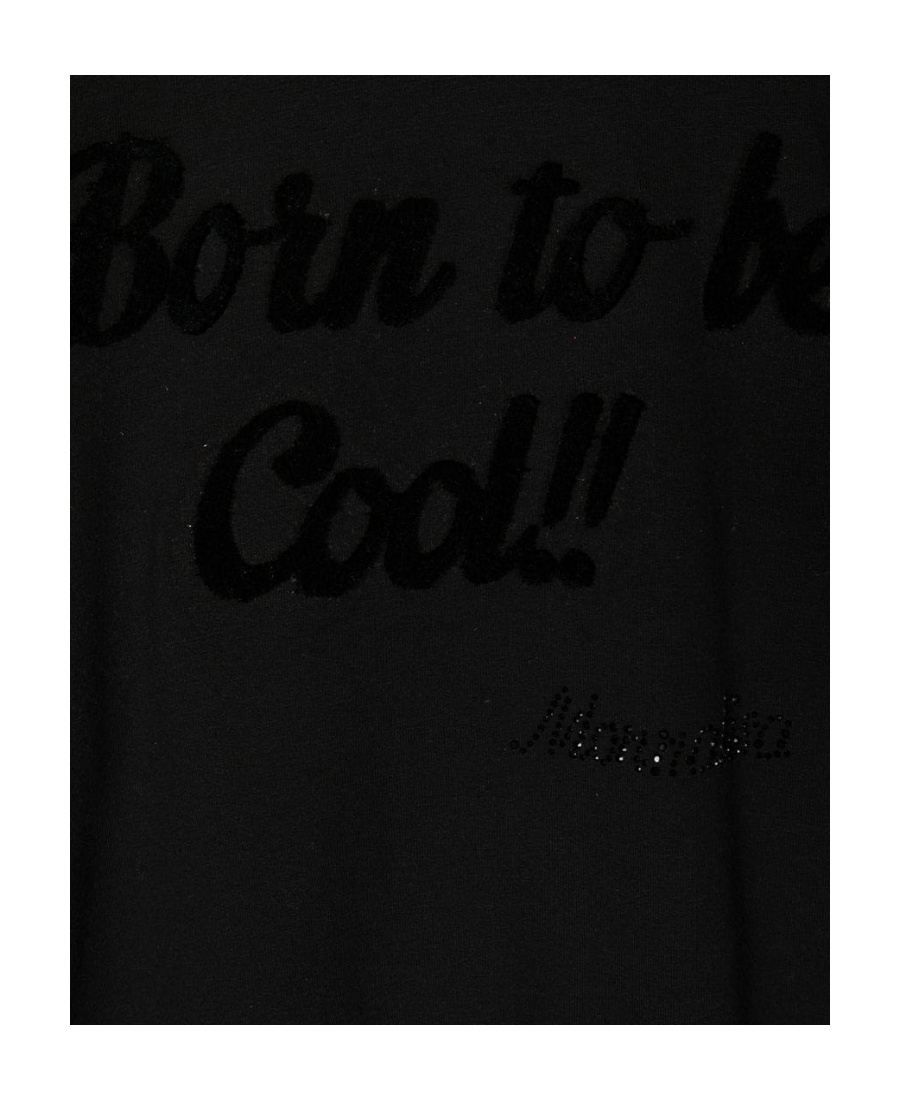 Monnalisa Logo Patch Hoodie In Black