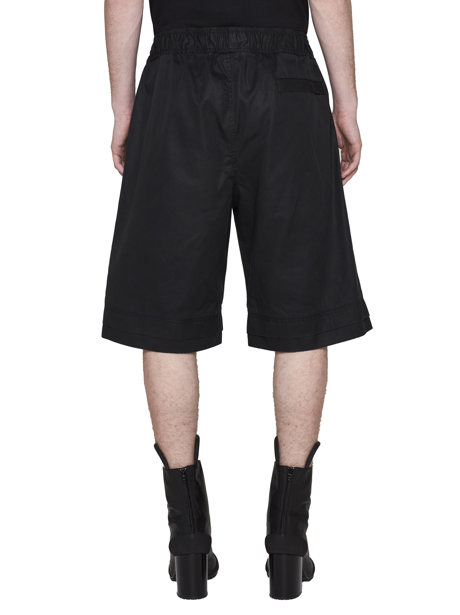 44 Label Group Embossed-logo Knee-length Shorts In Black