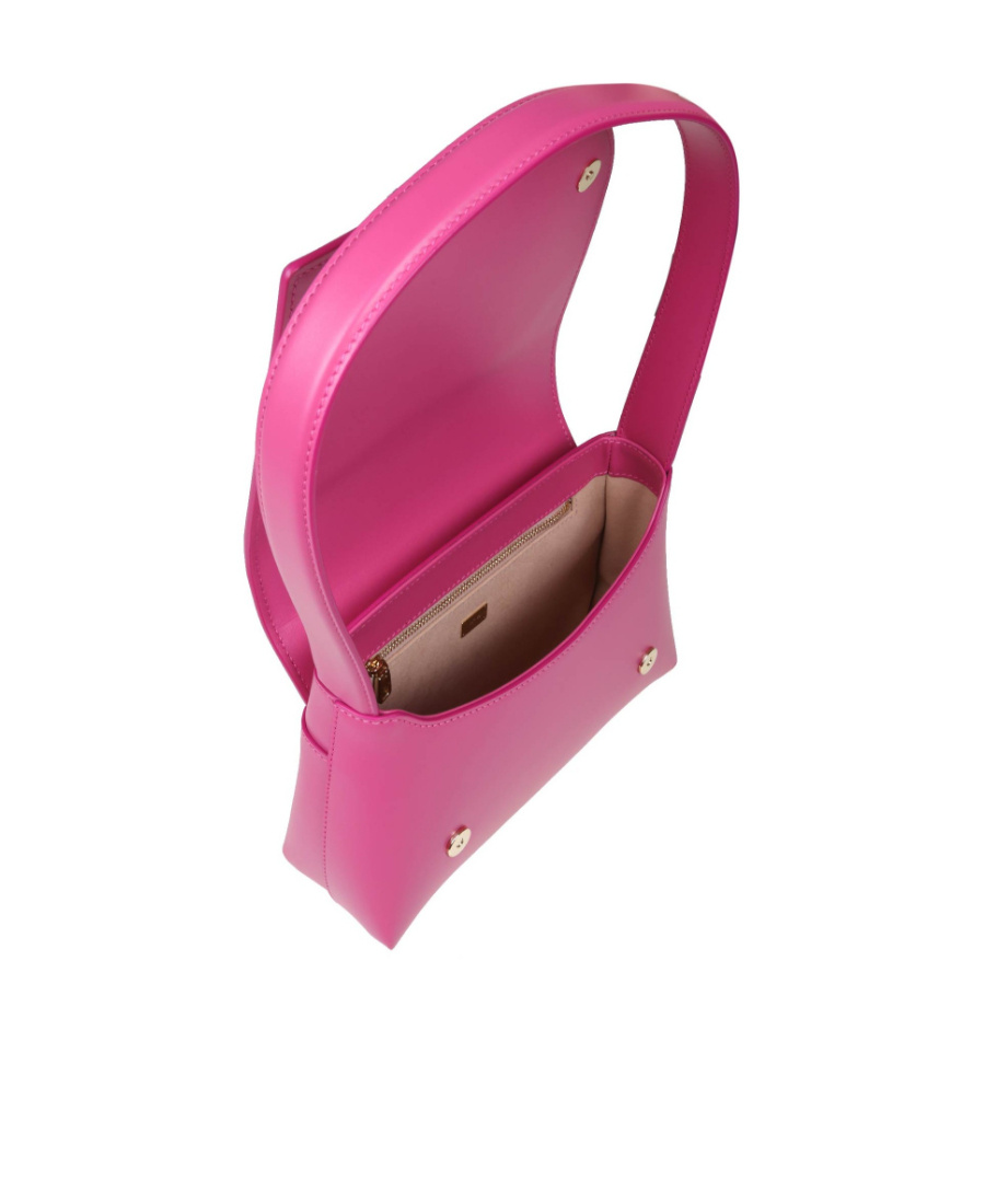 Dolce & Gabbana Leather Shoulder Bag With Dg Logo In Pink