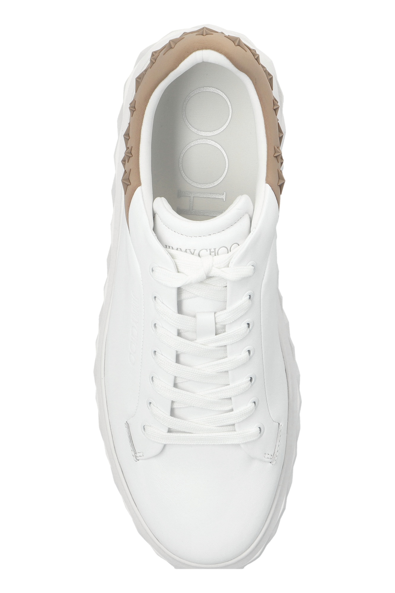 Jimmy Choo Diamond Maxi Sneakers In White