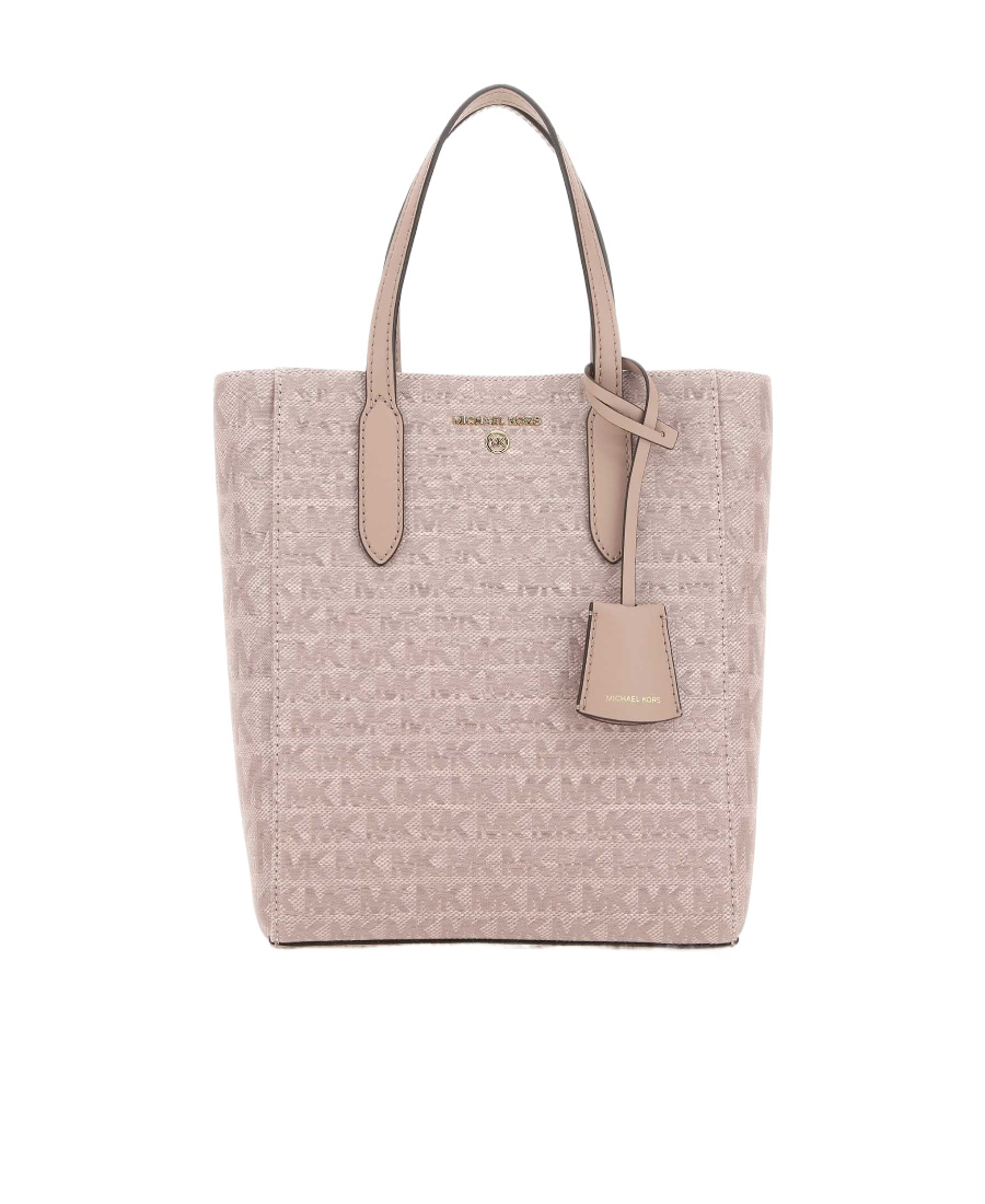 Michael Michael Kors Monogram Patterned Top Handle Bag In Nude