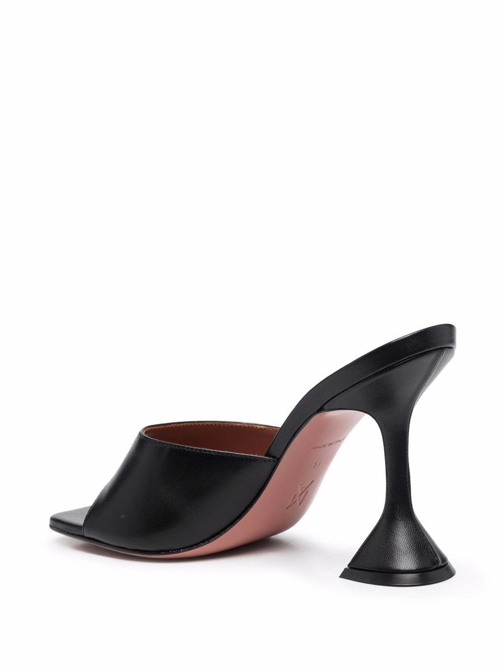 Shop Amina Muaddi Open-toed Heels In Black