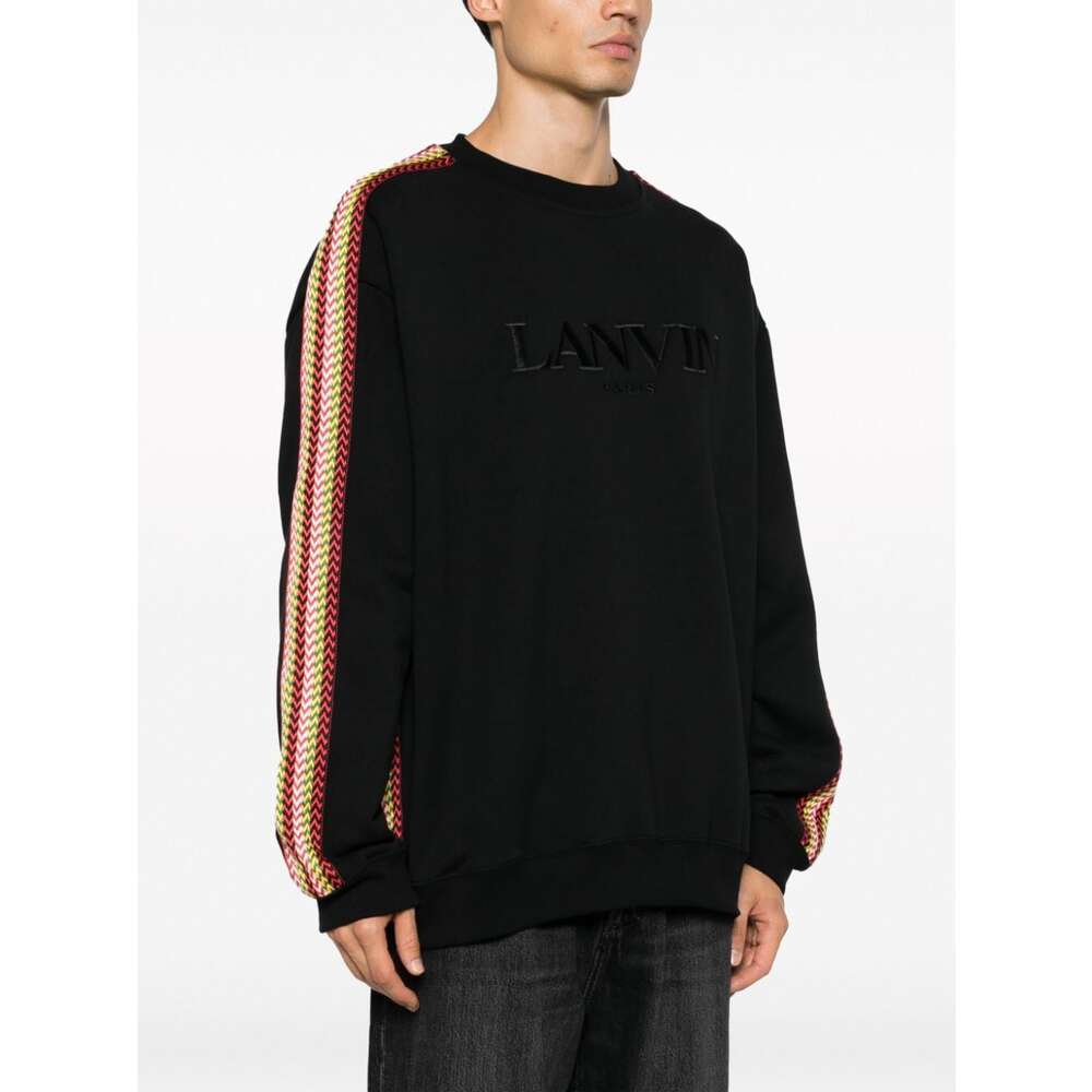 Lanvin Curb Lace-embellished T-shirt In Black