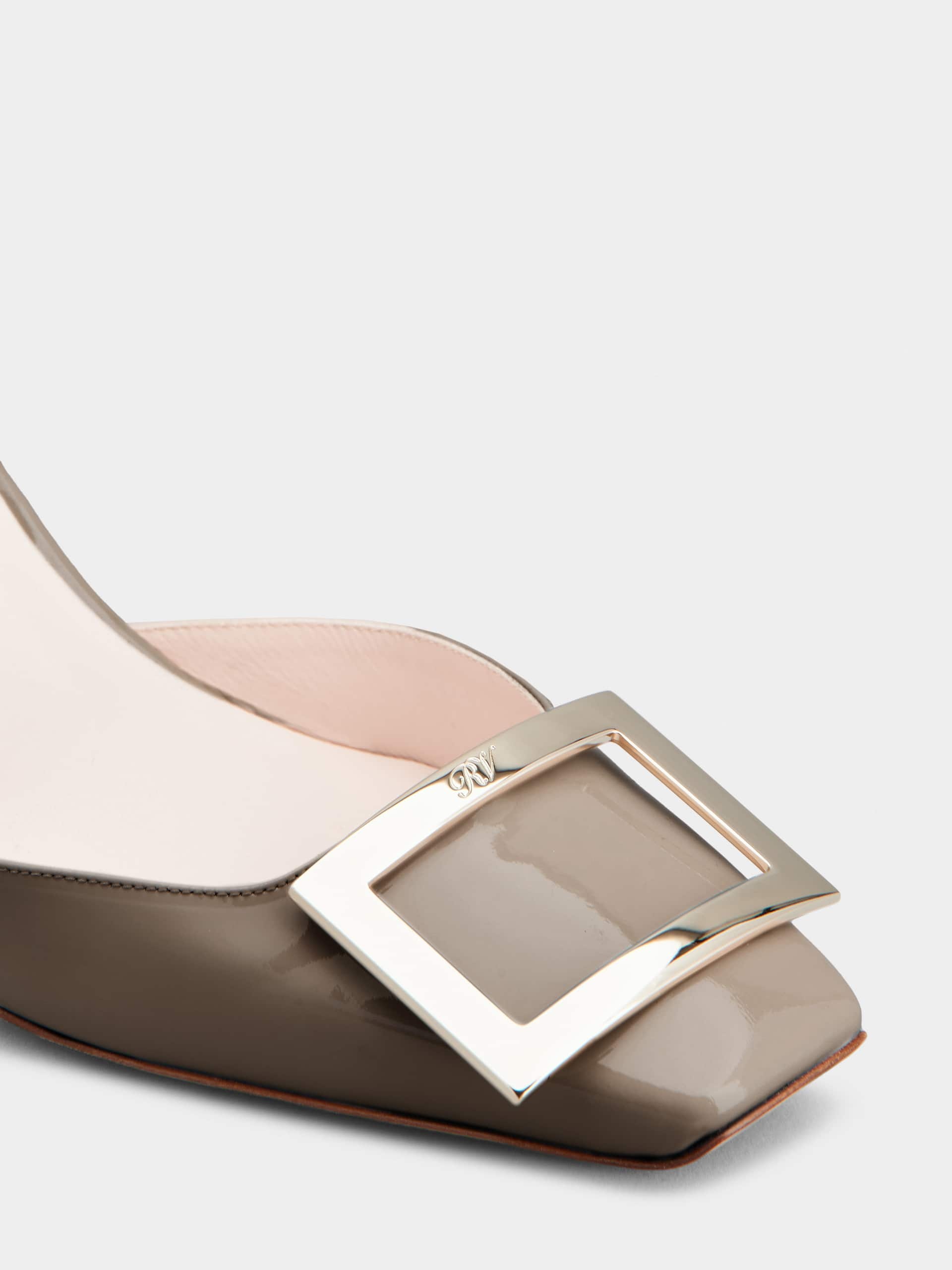 Roger Vivier Trompette 70mm Slingback Pumps In Nude