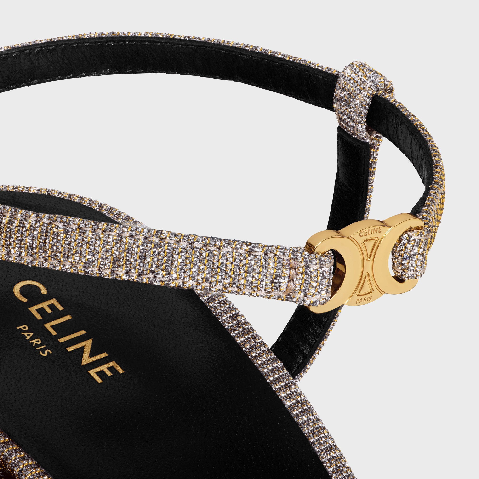 Celine Soir High-heeled Sandals In Multicolor