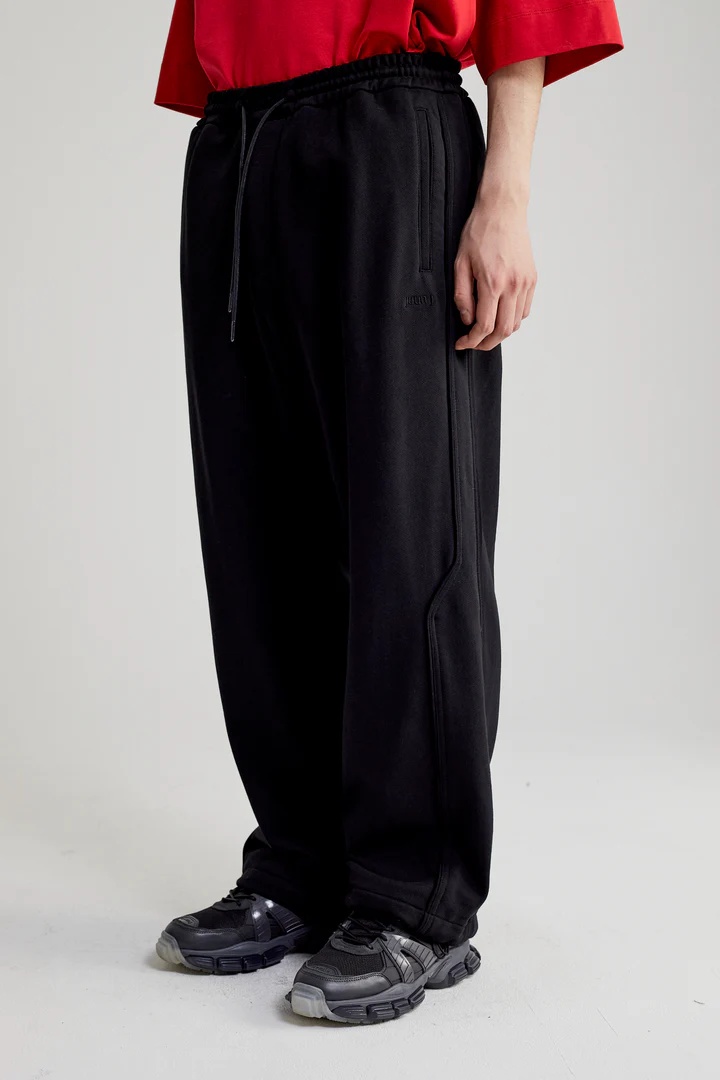 Juunj Juun J Wool And Raffia Pants In Blue