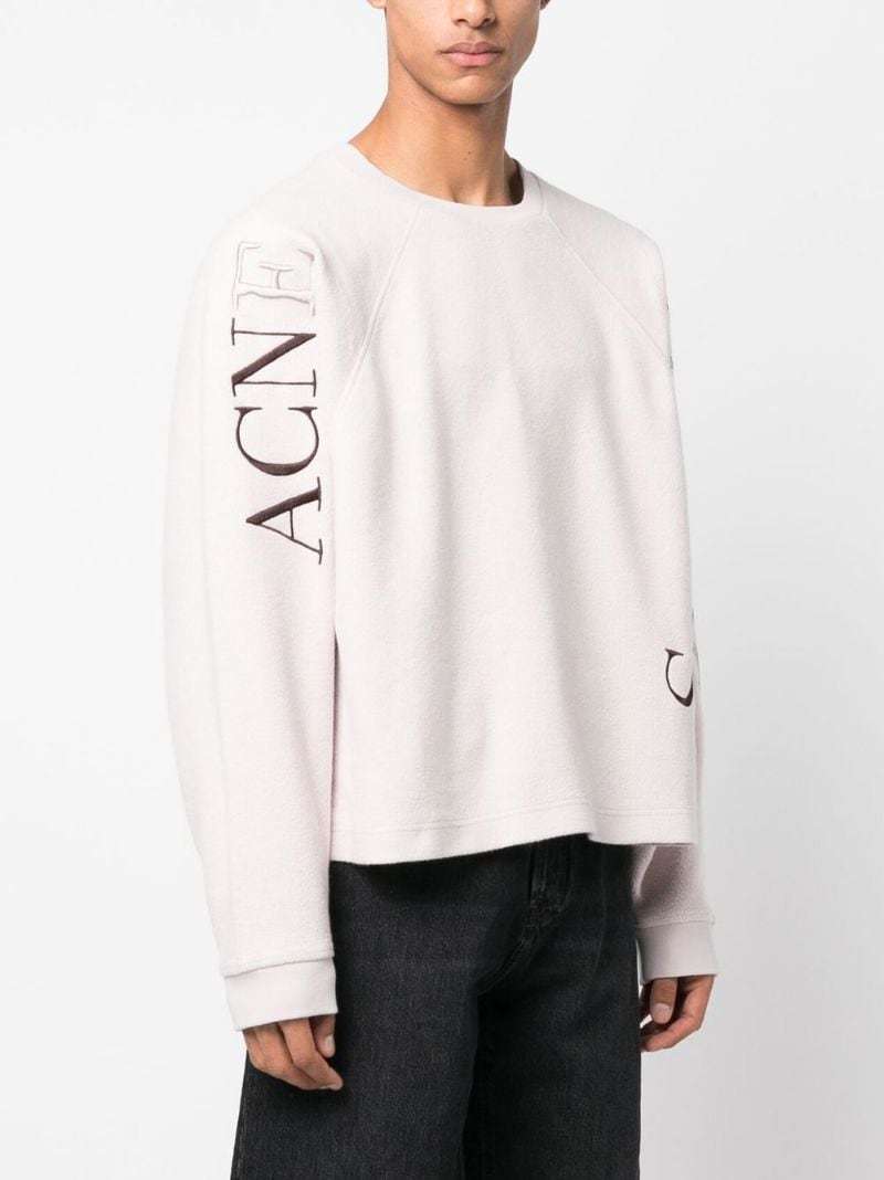 ACNE STUDIOS ACNE STUDIOS LOGO EMBROIDERED CREWNECK SWEATSHIRT