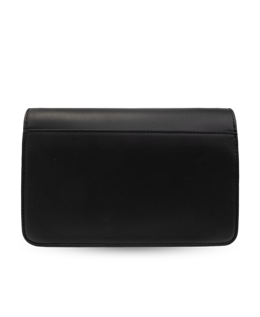 Mcm Logo Shoulder Bag In Black