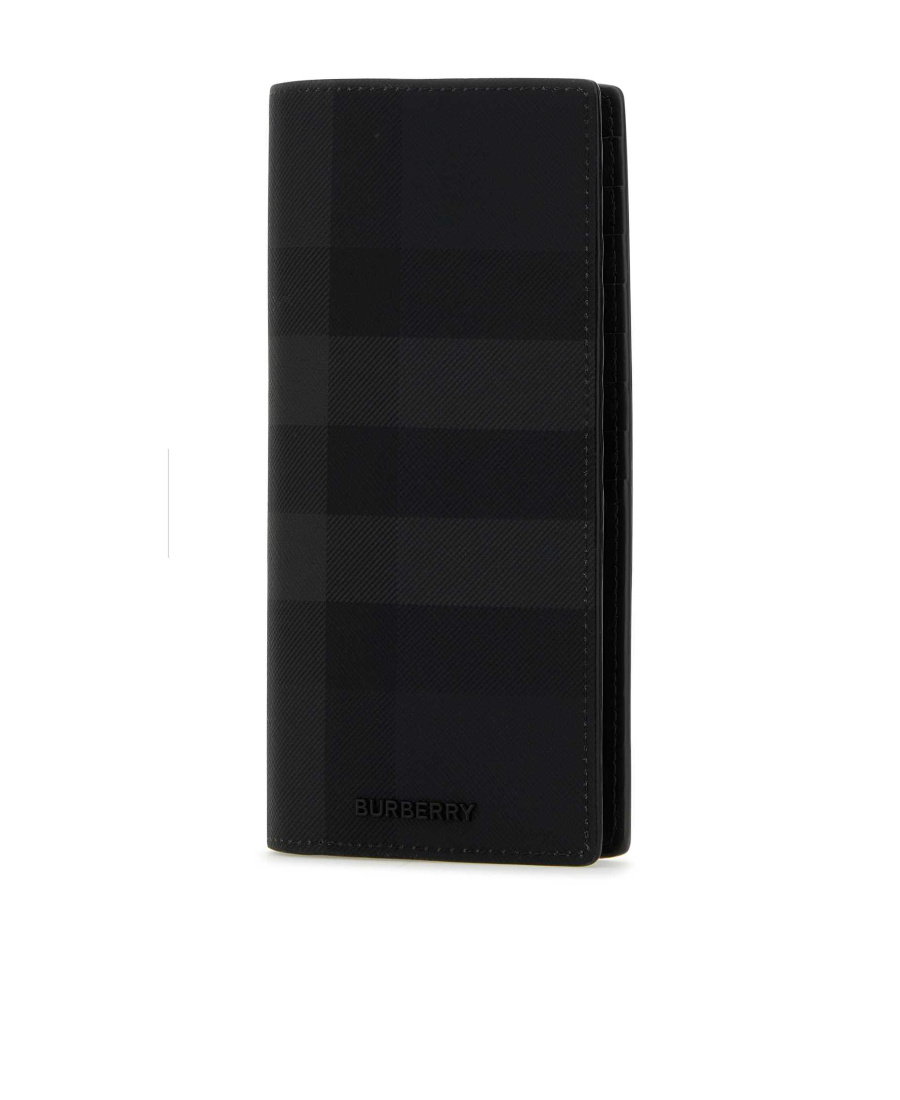 Burberry Check Pattern Rectangular Shape Foldable Wallet In Black