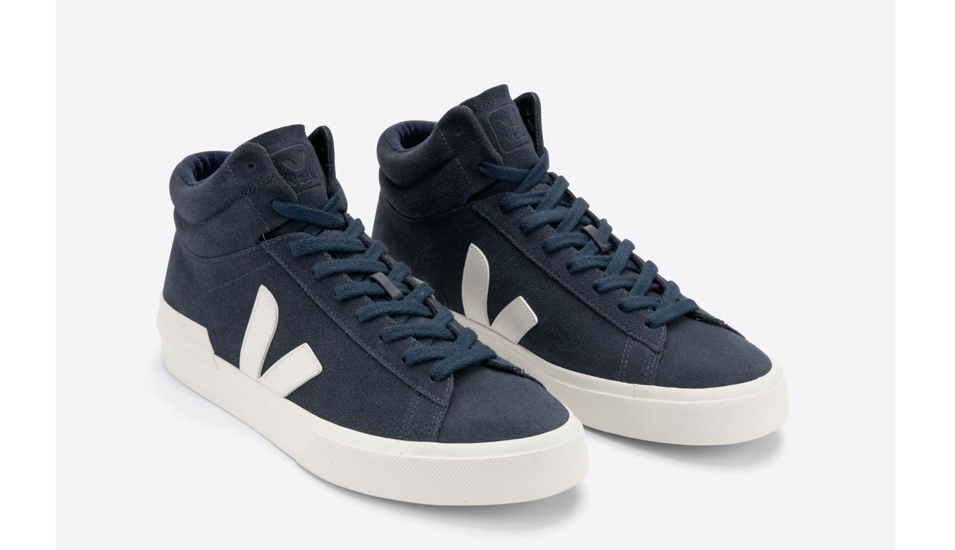 Veja Logo-patch High-top Sneakers In Blue