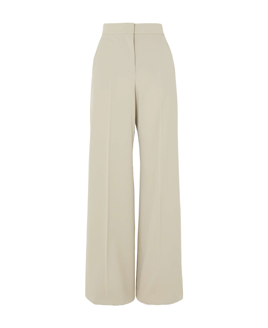 Max Mara Wide-leg High Waist Floor-length Trousers In Nude