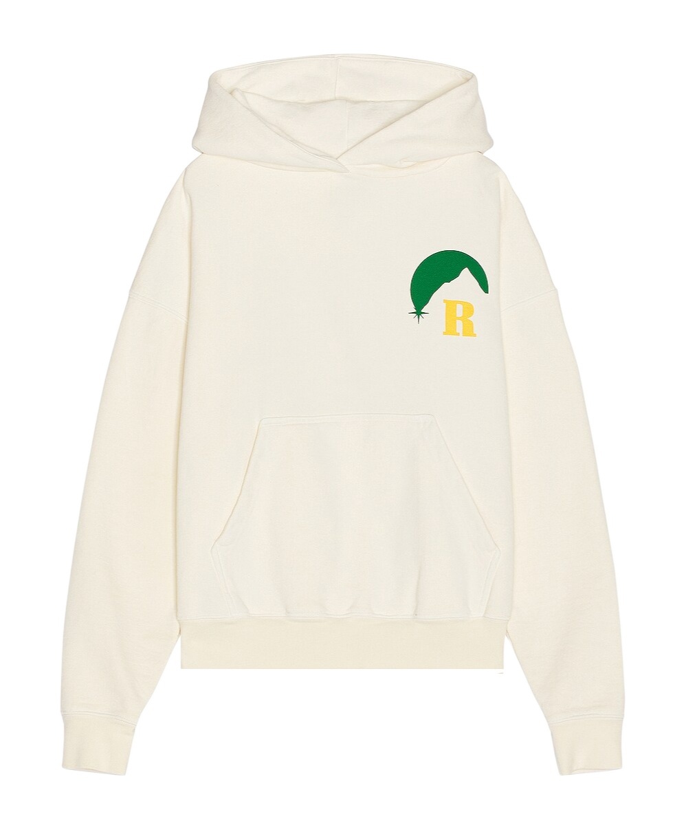 Rhude Moonlight Logo Graphic Hoodie In White