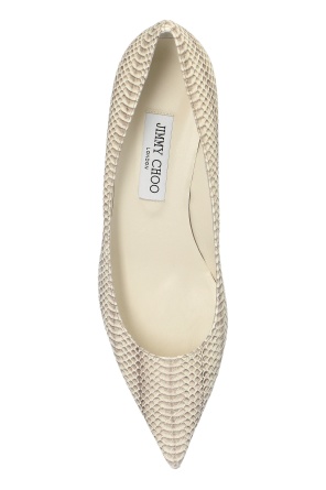 Jimmy Choo 40mm Amelia Snakeskin Pointed-toe Pumps In Animal Print