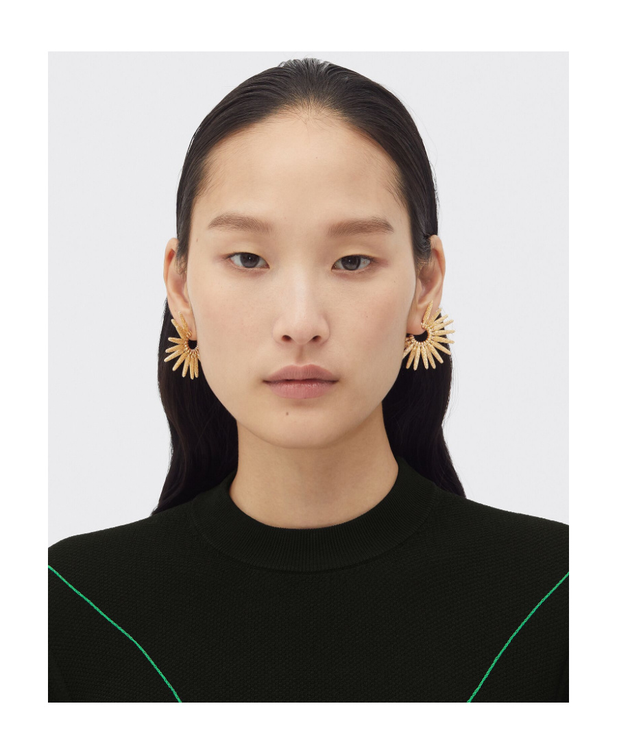 Bottega Veneta Hoop Earrings In Yellow