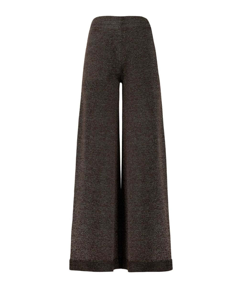 D Exterior Wide-leg Casual Pants In Brown