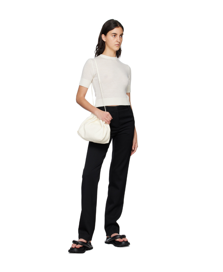 Shop Jil Sander Short-sleeves Wool Top In White