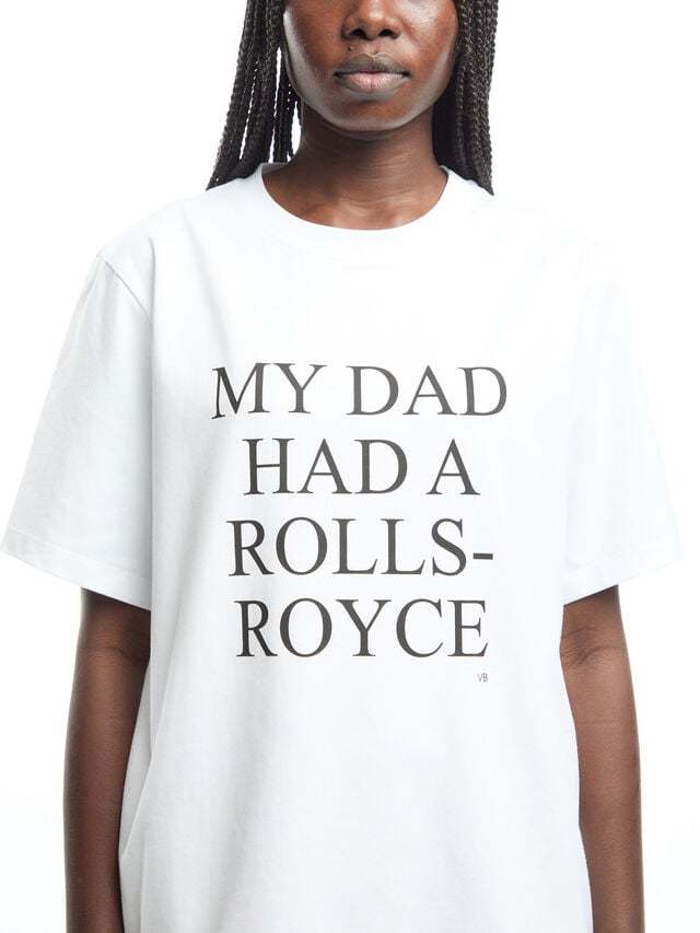 VICTORIA BECKHAM TEXT-PRINT T-SHIRT