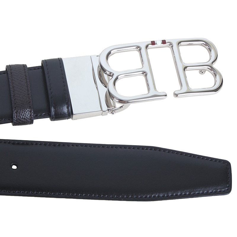 Bally Letter B Double-sided Belt In Black