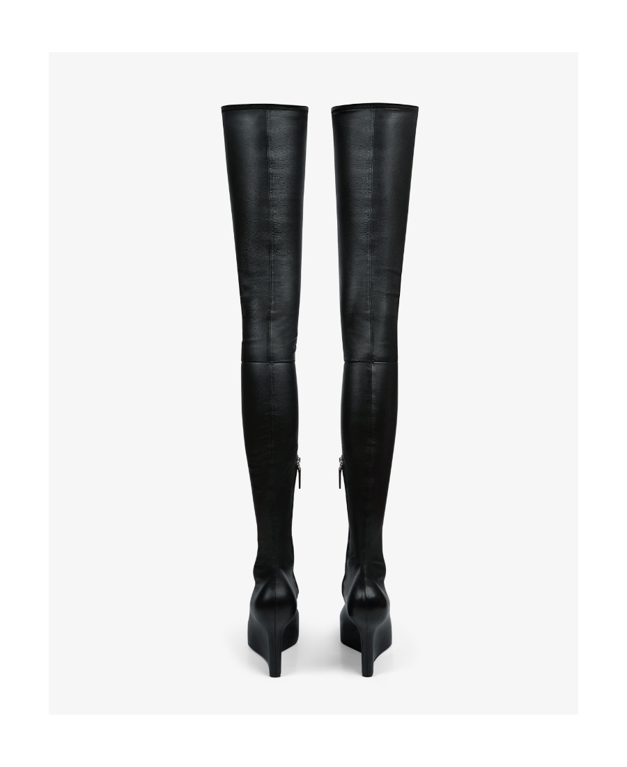 Givenchy Elevated Over-the-knee Wedge Boots In Black