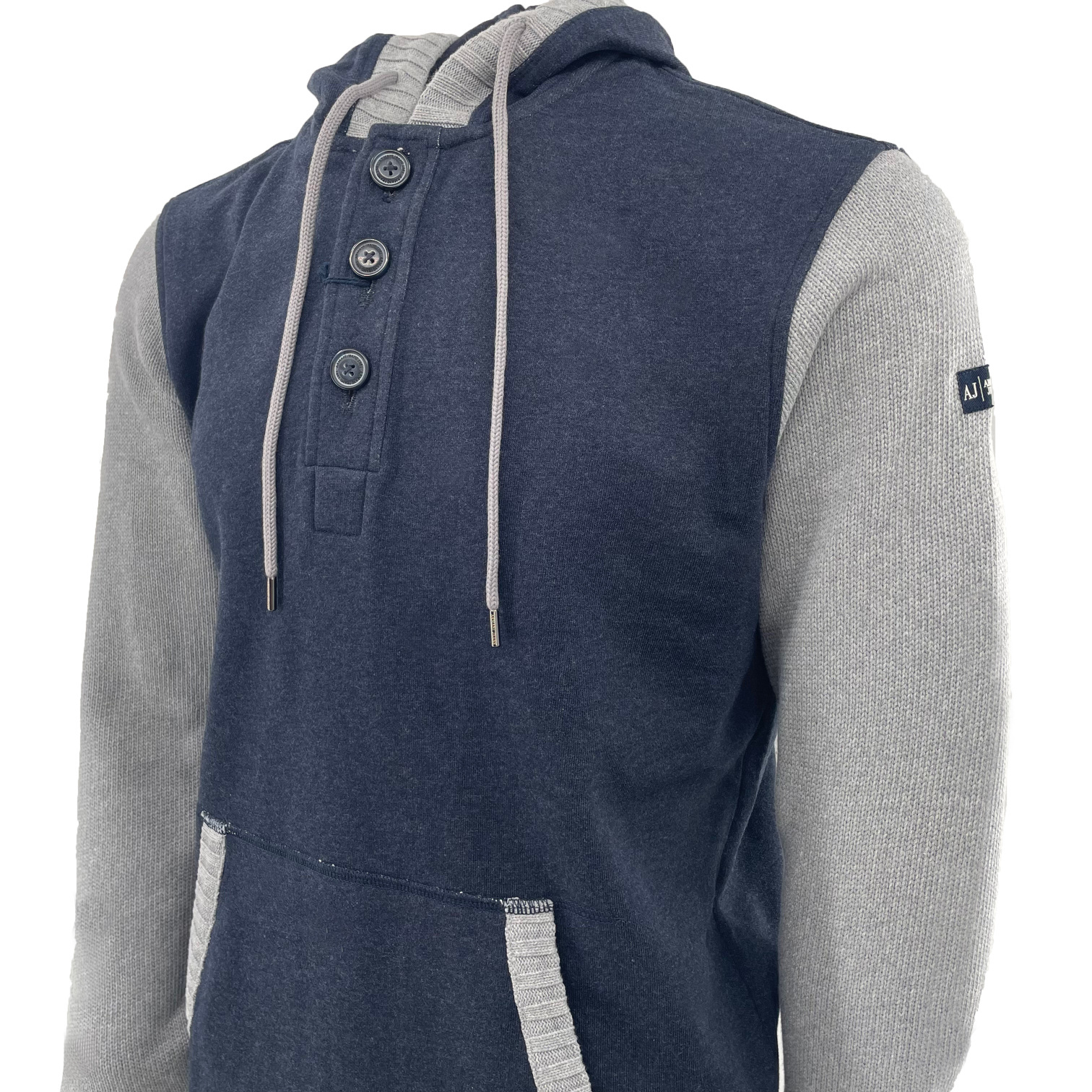 ARMANI JEANS HOODED LONG-SLEEVED SWEATER