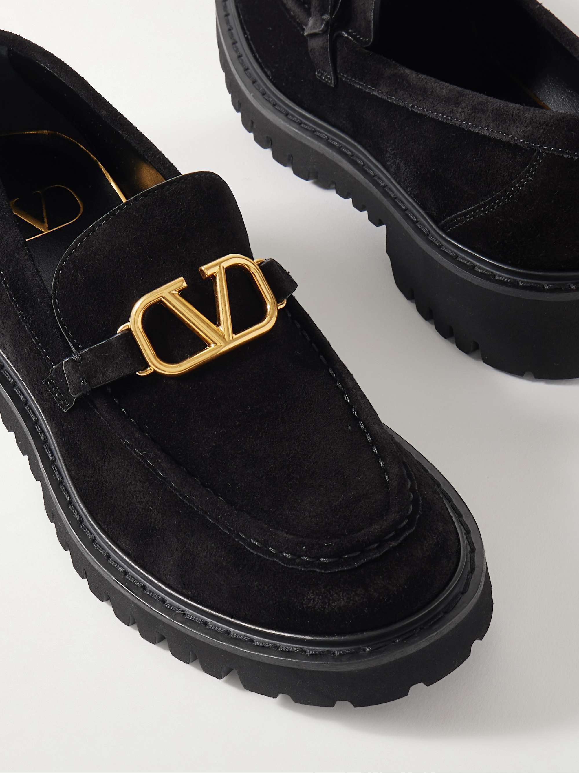 Valentino Garavani Vlogo Signature Loafers In Black