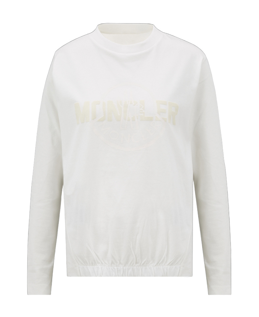 Moncler Double Logo-print Jersey Top In White