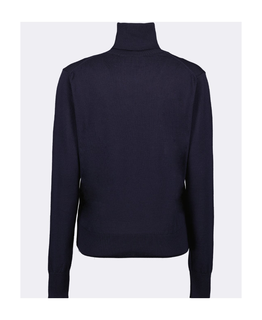 Ami Alexandre Mattiussi Ami Ami De Coeur High Neck Knitted Jumper In Blue