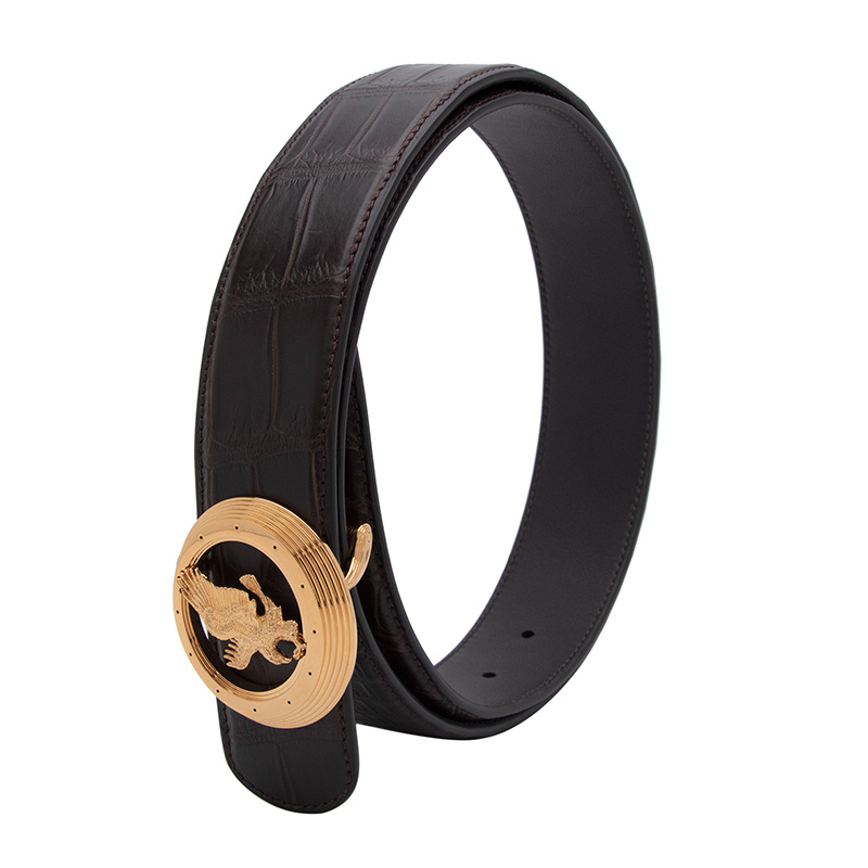 Stefano Ricci Black Logo Belt In Black