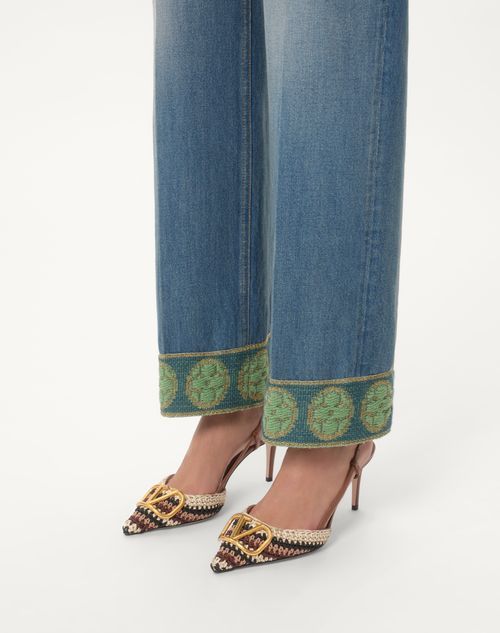 Valentino Vlogo Signature Slingback Pumps In Brown