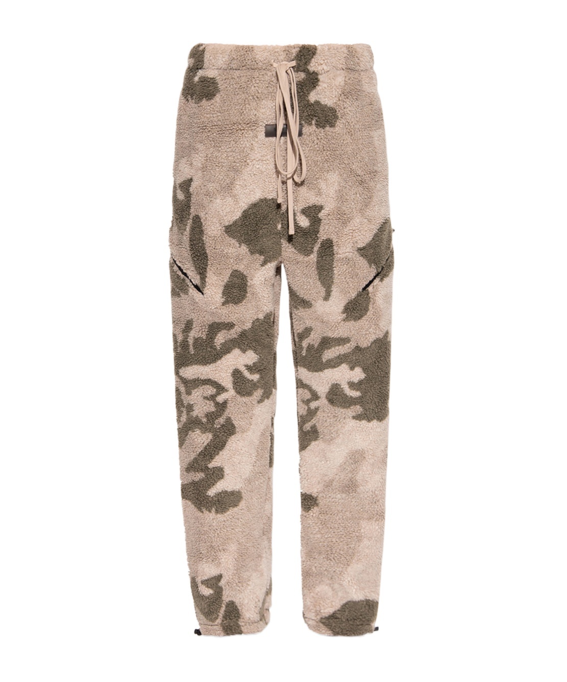 Essentials Fear Of God Camouflage Printed Fleece Trousers In Nude
